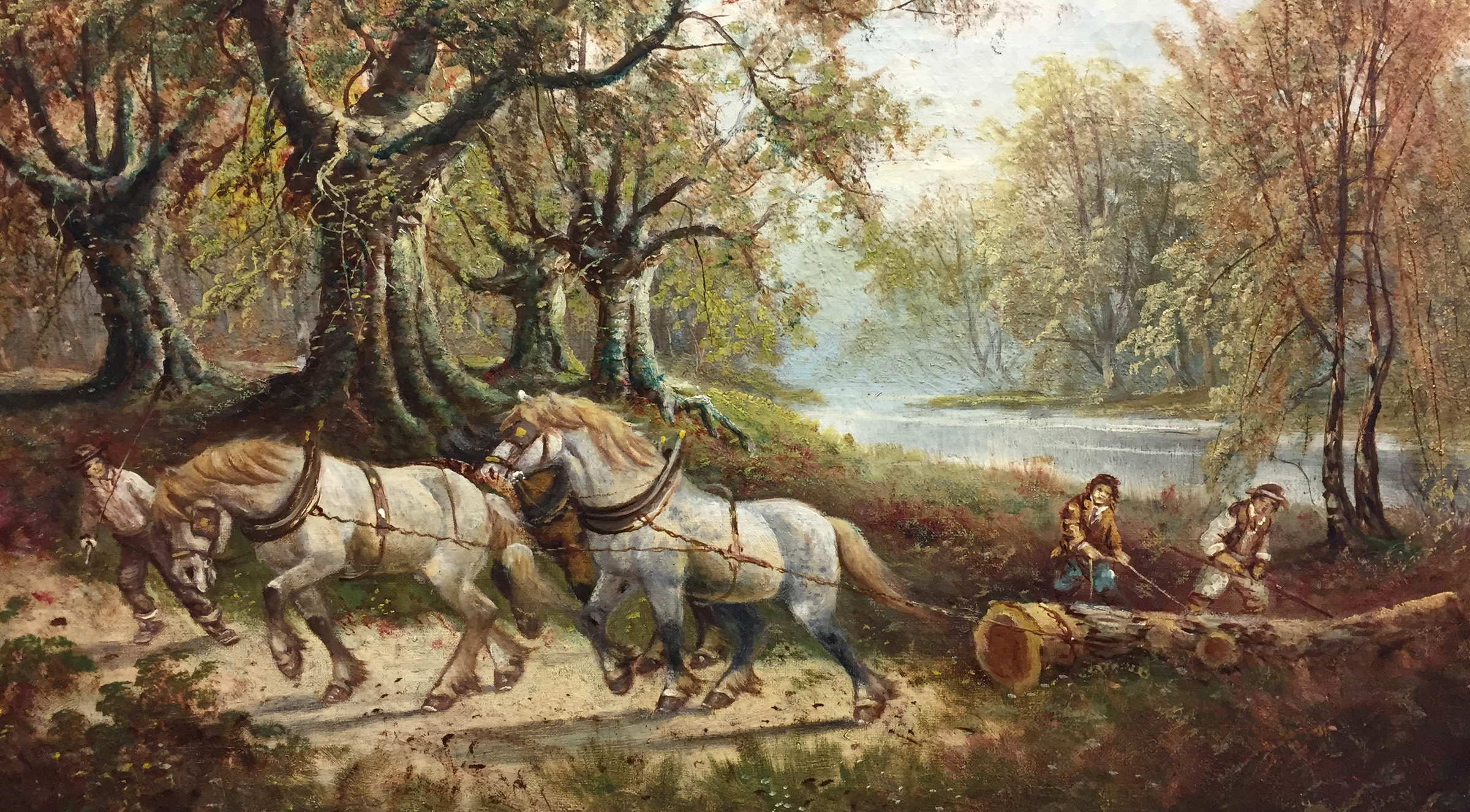 Painting of a stream meant to be illustrative of business planning.